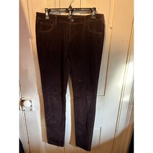 GARNET HILL Fine Wale Corduroy Pants Womens 6 Brown Straight Leg